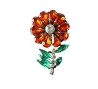 1 pièce de fleur brillante créative décorative for vêtements, perles à ongles tridimensionnelles, patchs en strass for manteau, robe, pantalon, accessoires(Red flower)