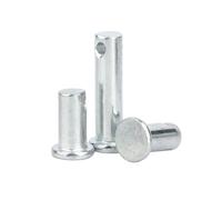 1 pièce de goupille de positionnement à tête plate en acier au carbone galvanisé, avec un trou de montage pour goupille fendue, diamètre extérieur 18mm, longueur 60mm, 18x60mm