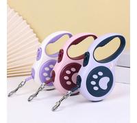 1 pièce de haute qualité Laisse pour chien rétractable et réglable, corde de traction de 5 m pour animaux de compagnie de moins de 25 kg avec arrêt automatique et design anti-enroulement. Convient pou