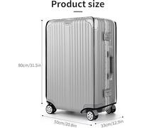 1 Pièce De Housse De Bagage Transparente De 30 Pouces Et 1 Pièce D'Étiquette De Bagage, Housse De Valise Étanche, Housse De Protection Durable, Housse De Bagage De Voyage.