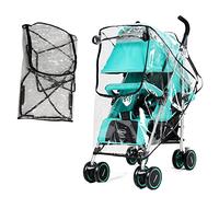 1 pièce de housse de pluie universelle, housse de pluie transparente pour poussette, type de fermeture à glissière à ouverture par fenêtre, coupe-vent, imperméable et anti-poussière