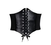 1 pièce de joint de taille palace noir, joint de taille ultra-large pour femmes de style palace, joint de taille élastique serré élastique noir, ceinture élastique en PU pour femmes, corset