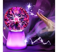 1 pièce de lampe boule magique électrostatique, veilleuse boule ionique électrostatique, lampe de bureau à LED alimentée par USB - boule de foudre magique colorée, décoration de chambre d'Halloween, d