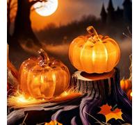 1 pièce de lampe de décoration de citrouille d'Halloween, lampe de citrouille lumineuse à LED, accessoire de décoration de fête d'Halloween, décoration de bureau, convient pour la décoration d'Hallowe