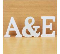 1 pièce de lettres blanches en bois, lettre murale en bois pour décoration murale, décoration murale de lettre - artisanat en bois, tranches de lettres debout, décoration de panneau d'affichage, pour 