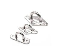 1 pièce de loquet de Verrouillage M5 M6 M8, charnières de Porte, Boucle de Bateau, Accessoires de Voile d'ombrage, Plaque à œil, Acier Inoxydable 304(M5,Oval Shape)