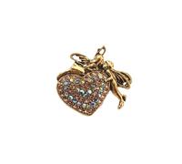 1 pièce de luxe, nouveauté, élégante, simple mystérieuse broche en amour en cœur à strass pour dames pour renforcer le charme du centenaire