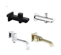 1 pièce de matériel de salle de bain, douche dissimulée sous le bec, robinet mural, bec en laiton, accessoire de robinet de salle de bain(Chrome C)