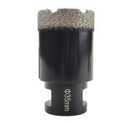 1 pièce de mèches de perçage diamantées brasées à sec M14 for carreaux de porcelaine, couronnes, granit, marbre (couleur: /, taille: 6mm)(35mm)