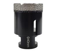 1 pièce de mèches de perçage diamantées brasées à sec M14 for carreaux de porcelaine, couronnes, granit, marbre (couleur: /, taille: 6mm)(40mm)
