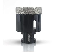 1 pièce de mèches de perçage diamantées brasées à sec M14 for carreaux de porcelaine, couronnes, granit, marbre (couleur: /, taille: 6mm)(45mm)