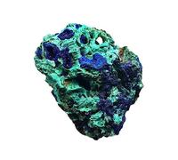 1 pièce de minerai de cuivre bleu naturel azurite original spécimen de pierre minérale décoration cristal ornemental conque système de crâne sur amour puces de tourmaline, cristal hexagonal sculpté,