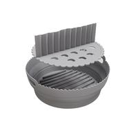 1 pièce de panier en silicone for friteuse à air chaud, plaque cuisson ronde, réutilisable et pliable, accessoires for poulet, moules for(Set Gary)