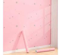1 pièce de papier peint autocollant rose étoilé, film vinyle amovible et repositionnable, papier peint imperméable pour décoration de chambre, cuisine, armoire 45*500,45 cm * 1000 cm,45*100CM,45*300CM