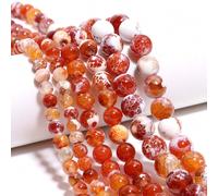 1 pièce de perles d'agate rouge naturelles, 6 mm/8 mm/10 mm, fournitures de bijouterie artisanale à la mode pour bracelets, colliers, sangles de téléphone, porte-clés, en gros 6mm,8mm,10mmpierre