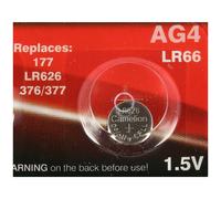 1 pièce de pile bouton de marque AG 4 pile correspond à V376, V377 pile bouton et LR626 piles 1,5V typique 18mAh