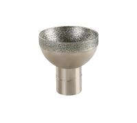 1 pièce de pointe montée diamantée, diamètre de la tête 20-50 mm, tête sphérique concave, foret grossier for pierre de jade, ambre et cire d'abeille(50mm)