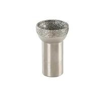 1 pièce de pointe montée diamantée, diamètre de la tête 20-50 mm, tête sphérique concave, foret grossier for pierre de jade, ambre et cire d'abeille(20mm)