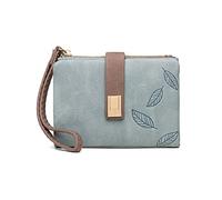 1 pièce de Porte-Monnaie Porte-Cartes Bleu pour Femme, Joli Portefeuille Court pour Femme avec Fente pour Carte, Petit Portefeuille en PU Bleu, Porte-Monnaie en PU avec Plusieurs Fentes pour Cartes