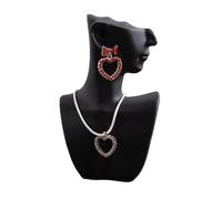 1 pièce de présentoir à bijoux en résine for mannequin latéral, tête de buste, portrait, collier, bracelet, support de rangement for bijoux(Black M)