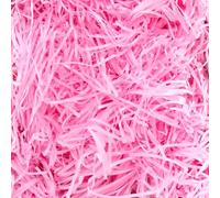 1 pièce de raphia, papier déchiqueté rose, remplissage de boîte cadeau, papier déchiqueté en raphia, matériel d'emballage cadeau, papier de soie rose pour emballer des cadeaux (200 g, rose)