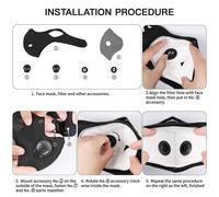 1 PièCe De Rechange Jetable à 5 Plis Au Charbon Actif, Filtre De Remplacement Pour Masque Anti-PoussièRe