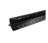 1 pièce de règle d'échelle en alliage d'aluminium noir, règle d'échelle triangulaire en métal, adaptée aux étudiants, ingénieurs et architectes