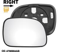 1 Pièce De Remplacement De Verre De Miroir Pour Dodge Caravan 2001-2007 C?té Passager Droit Avec Plaque De Support No.4798904Ab Verre Réel Plastique