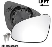 1 Pièce De Remplacement De Verre De Miroir Pour Toyota Yaris 2012-2017 C?té Conducteur Gauche Avec Plaque De Support No.879090D580 Verre Réel Plastique