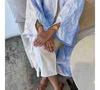 1 pièce de robe arabe élégante à fente avec motif en relief de plumes de couleur abricot humble, un cardigan abaya à la mode et élégant, convenant à toutes les saisons et événements culturels, une rob