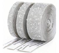 1 pièce de ruban autoadhésif en cristal strass et diamant - autocollants de ruban en diamant DIY avec des strass de 2 mm pour l'artisanat, rouleaux de ruban argenté brillant pour téléphone, décoration