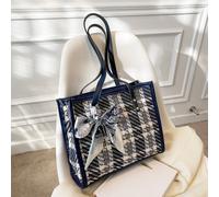 1 pièce de sac à main à épaule rayé à grands capacité avec sac cabas et foulard à la mode. Convient aux femmes, débutants, cols blancs, comme cadeau pour professeurs, filles, adolescentes, dames, pour
