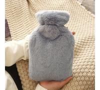 1 pièce de sac d'eau chaude rempli d'eau avec un couvercle en fausse fourrure de lapin. Bouilotte pour les filles, réchauffe le ventre, sac d'eau chaude de petite taille, remplissage d'eau portable, s