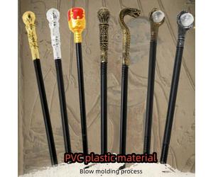 1 pièce de sceptre de serpent en plastique pour le cosplay, bâton de magicien roi pharaon égyptien, jouet à assembler (DIY), costume en PVC, boa, accessoire de bâton, boa en plumes blanches, Maléfique