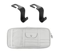 1 Pièce De Support D'Identification De Voiture, 2 Pièces De Crochets, Accessoires De Camping-Car, Sac De Rangement pour Pare-Soleil De Voiture, Sac D'Organisation Et De Rangement De Voiture
