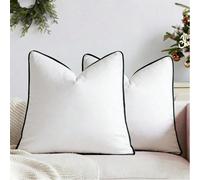 1 pièce de taie d'oreiller/housse de coussin décorative en peluche avec passepoil et fermeture éclair dissimulée, convient pour la décoration du canapé et du salon à la maison. 40*40,45*45,30*50,50*50