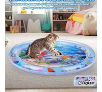 1 pièce de tapis de jeu avec capteur d'eau épaissi pour animaux de compagnie, tapis de jeu sensoriel à l'eau pour chats, tapis rafraîchissant pour chats, tapis avec capteur d'eau pour chats et chiens,