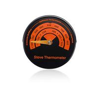 1 pièce de thermomètre de poêle magnétique, thermomètre de cheminée, thermomètre de four, thermomètre de four, thermomètre à brûleur rond, adapté au barbecue et au feu rôti.