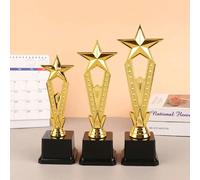 1 pièce de trophée étoile en plastique de récompense en or, trophée de gagnant, artisanat, souvenirs, pour récompenses de compétitions de chant et de danse, prix, coupe, fournitures de récompenses sco