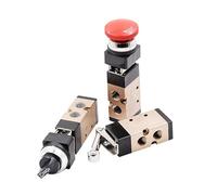 1 pièce de vanne mécanique pneumatique à deux positions, cinq ports, voies, type bouton galet MSV-86522R/TB/EB MSV(MSV-86522R,6MM)