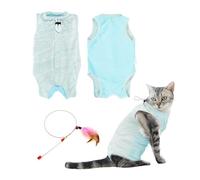 1 Pièce De Vêtements pour Chat Et 1 Pièce De Bâton De Thé pour Chat, Vêtements Respirants pour Chat, Vêtements Anti-Fuite pour Animaux De Compagnie, Fournitures pour Animaux De Compagnie