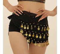 1 Pièce Décoration De Jupe De Danse De Ventre En Tissu Métallique Multi-couleur Avec Une Légère Tache De Conception De Figure Humaine, Parfait Pour La Performance De Scène Et Les Cadeaux De Noël En St