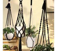 1 pièce Décoration de maison/bureau bohème faite à la main Macramé, support multifonctionnel de plante, suspension de plante avec franges, suspension de plante pour décoration intérieure, suspension d