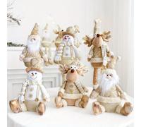 1 pièce Décoration de Noël rétractable dorée - Décoration du Père Noël, du bonhomme de neige et du cerf. Parfait pour la décoration des fêtes, à la maison, pour les fêtes à thème. Meilleur cadeau. vie