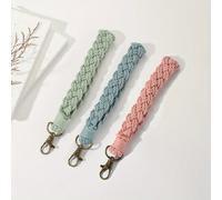 1 pièce Décoration suspendue pour voiture en corde tressée colorée de style bohème faite à la main, breloque de sac, bracelet scolaire Taille Unique,1 pièce blanche,Noir (1 pièce),5 pièces de couleurs