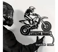 1 pièce Décorations en fer forgé personnalisables pour motocross, clubs de motos, cadeaux pour lui, cadeaux d'anniversaire, cadeaux d'anniversaire de mariage, décorations pour la maison, peuvent être 