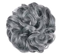 1 Pièce D'Extensions De Cheveux Épais Pour Usage Quotidien, Chignon Désordonné, Chouchous Synthétiques Ondulés Bouclés, Queue De Cheval, Extension De Chignon (Dimgray)