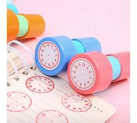 1 pièce d'horloge de couleur aléatoire, outils pédagogiques pour enfants apprenant les montres. Outils d'enseignement pour élèves en style multiple. Sceau pour fournitures scolaires primaires, rentrée