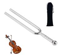1 pièce diapason,Diapason Accordeur,Diapason en Acier Inoxydable A440 Hz,avec sac en velours Accordeur de Guitare,A 440Hz Diapason en Acier Inoxydable,pour instrument (argent)
