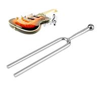 1 pièce Diapason,Diapason Therapeutique,Diapason Medical,Diapason Accordeur,Diapason en Acier Inoxydable A440 Hz,pour Instrument Musical Standard pour Accordeur de Guitare Violon(argent)